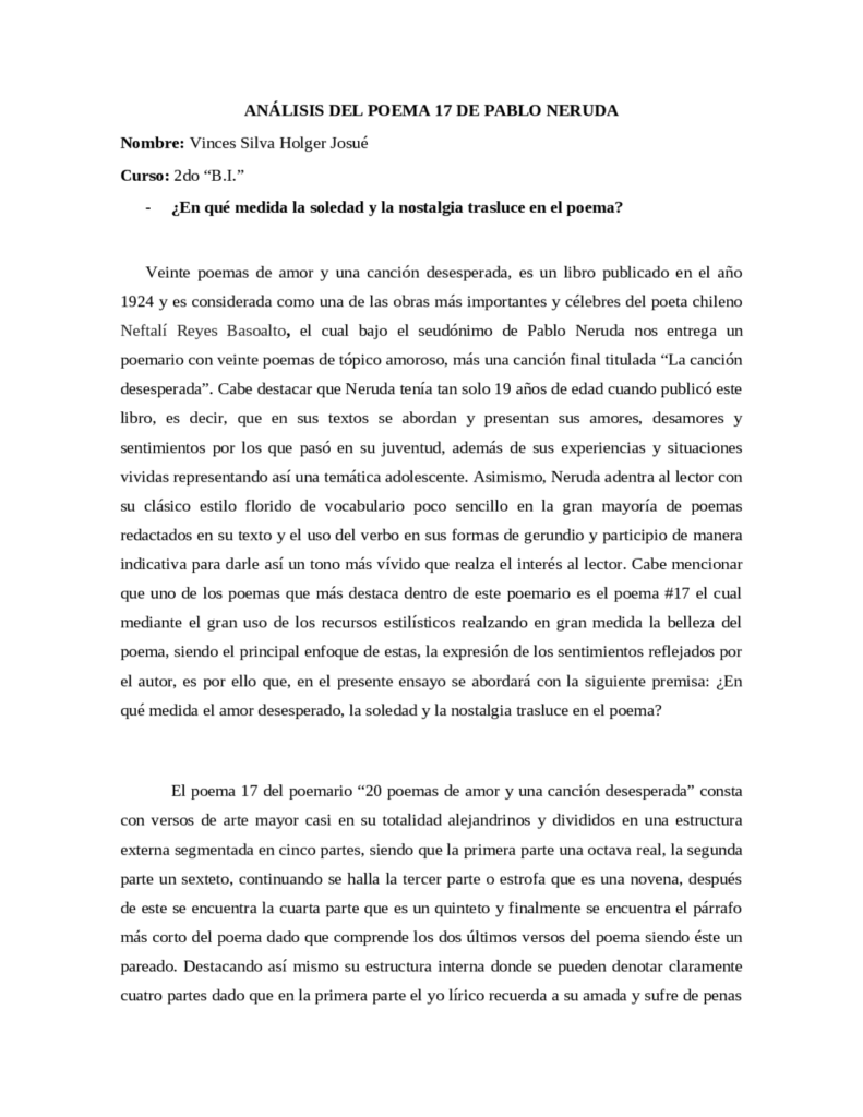 An Lisis Del Poema De Pablo Neruda Una Mirada Profunda Al Amor Y La