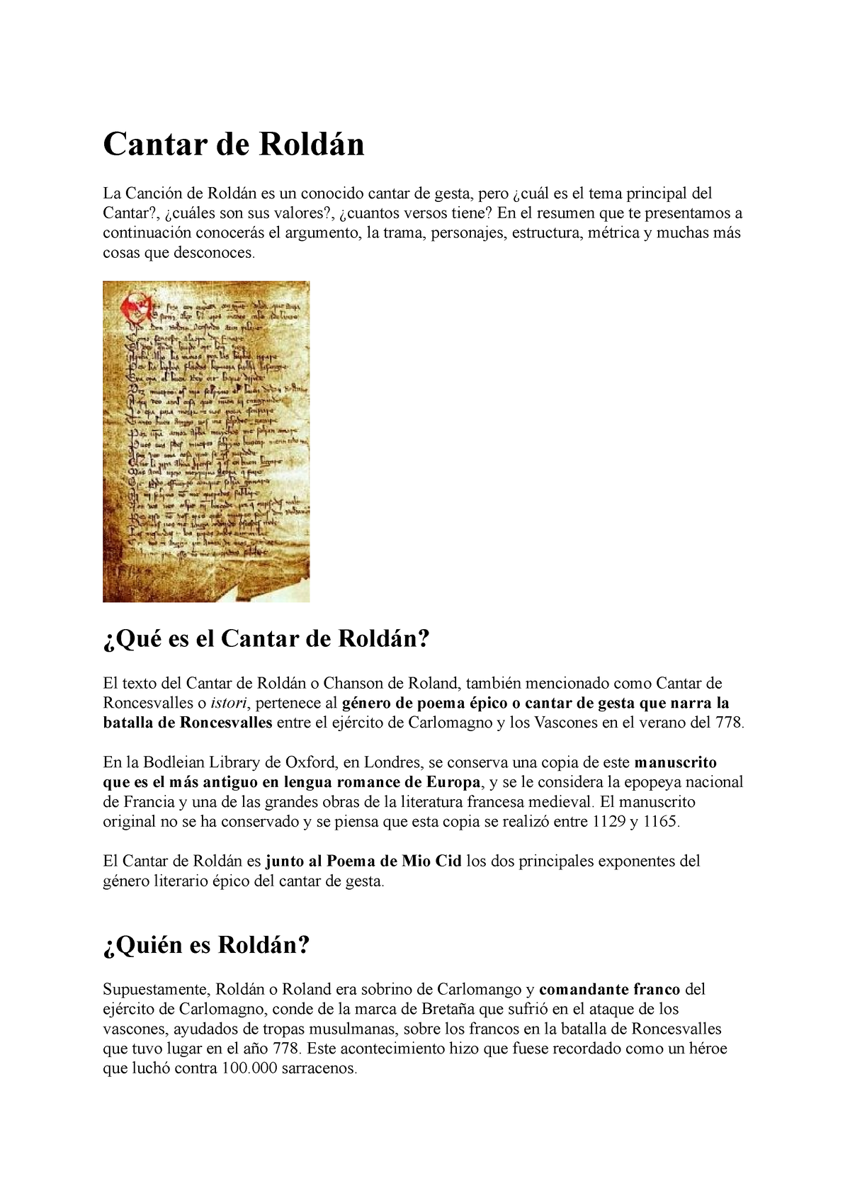 El Cantar de Roldán: Resumen y Análisis del Epopeya Medieval
