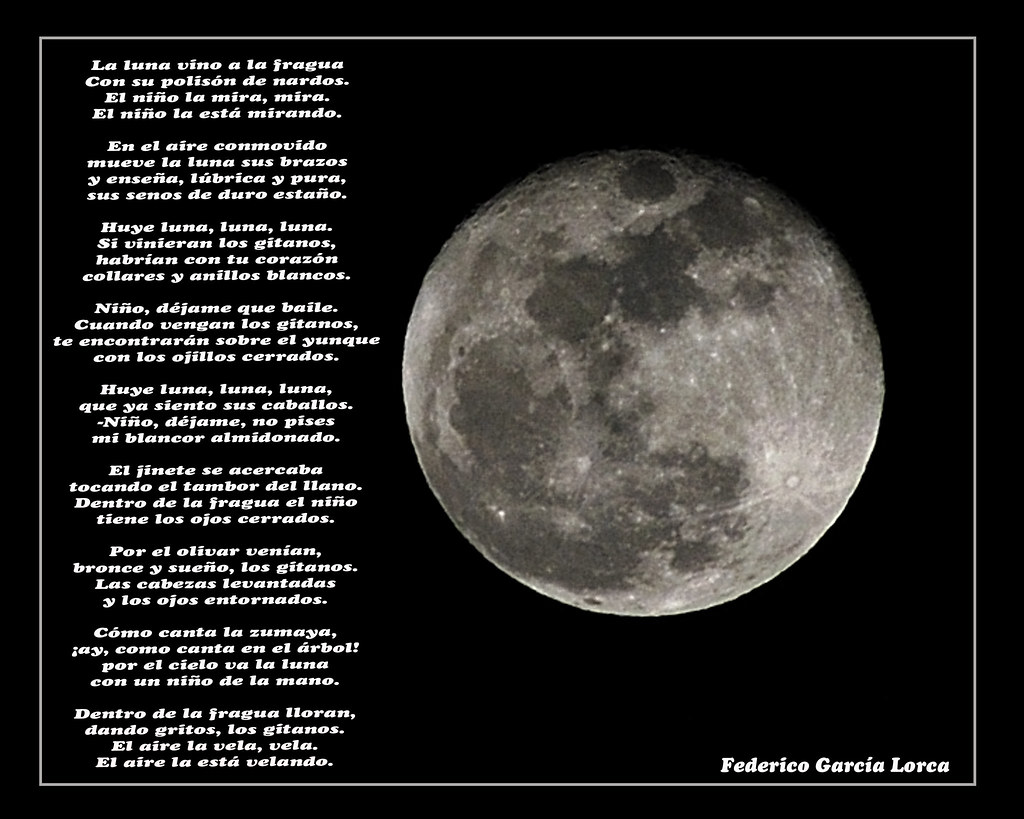 El mágico y enigmático mundo de las letras de Federico García Lorca: Romance de la luna, luna
