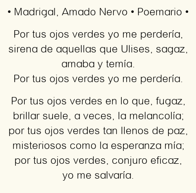El madrigal en la poesía de Amado Nervo: una joya lírica
