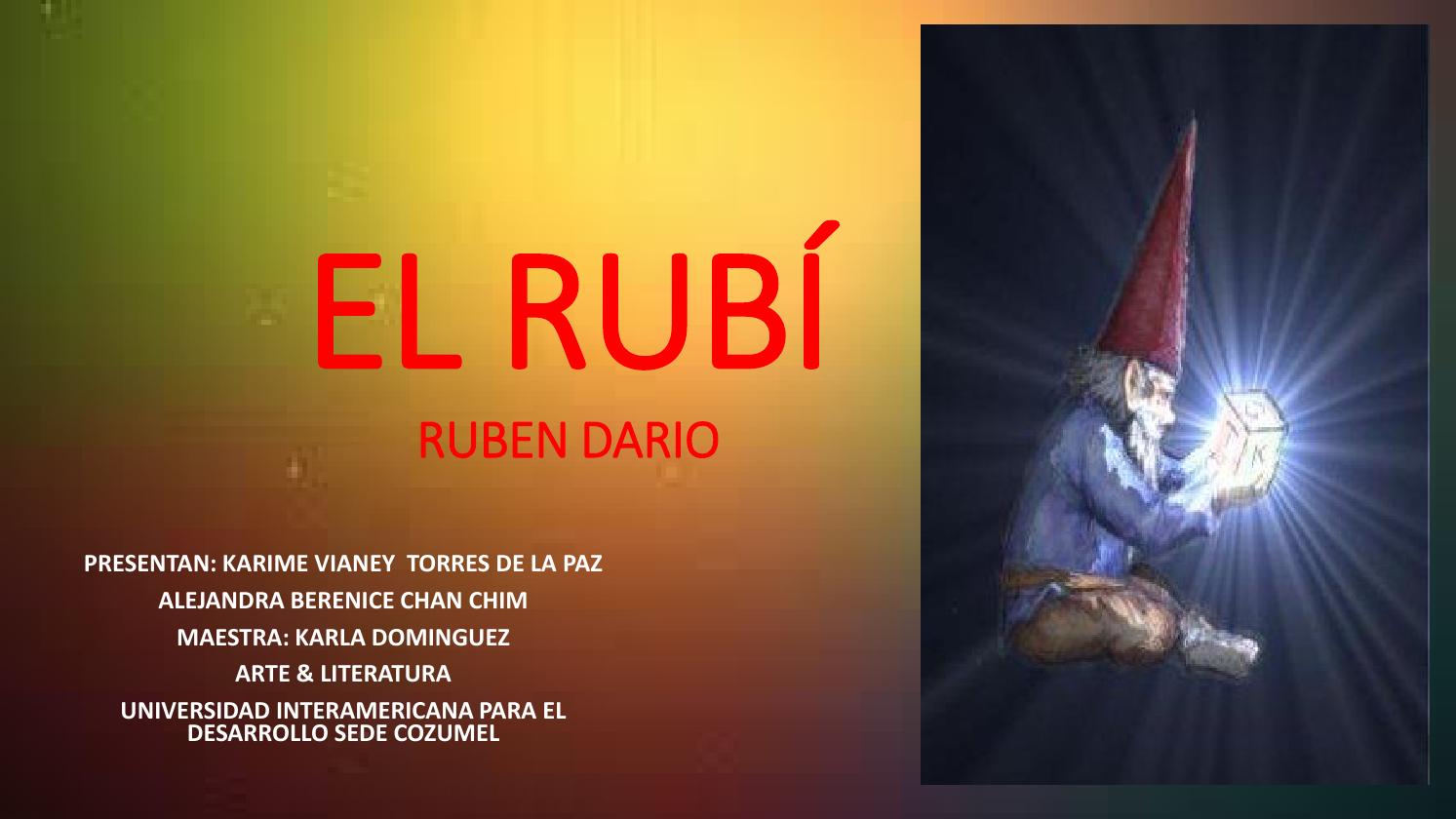 El rubí de Rubén Darío: la joya literaria del modernismo