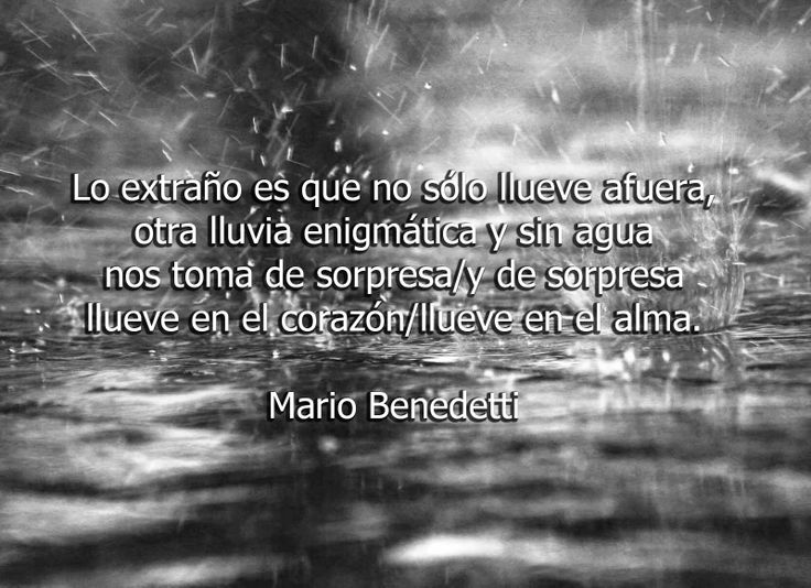 La magia de la lluvia en los poemas de Benedetti