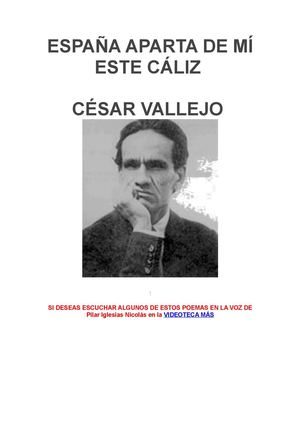 Padre, aparta de mí este cáliz: una mirada a la poesía de César Vallejo
