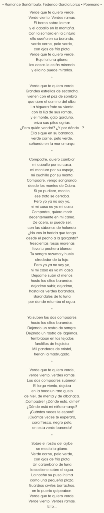 Romance Sonámbulo de Federico García Lorca: Análisis detallado de una obra maestra de la poesía española